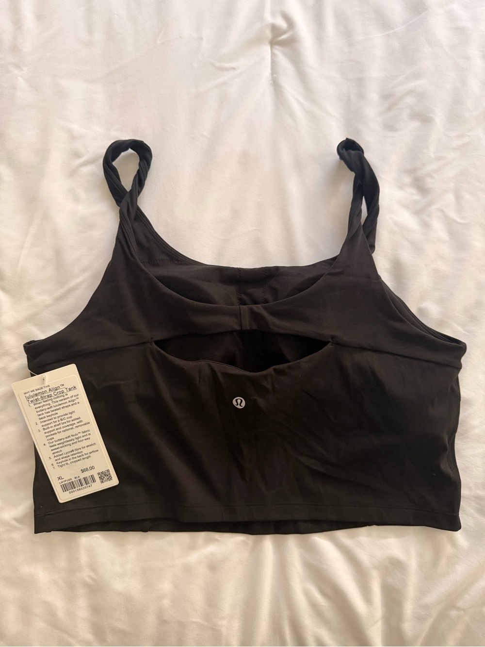 lululemon athletica Black Twist-Strap Crop Tank